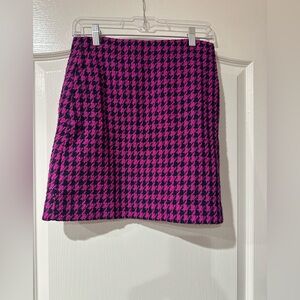 LOFT Vibrant Pink and Black Mini Skirt-Flawless!